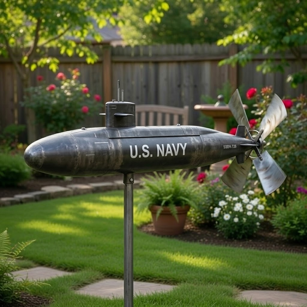 ⚓2D Navy Submarine Wind Spinner (Exact match to the video demonstration!)
